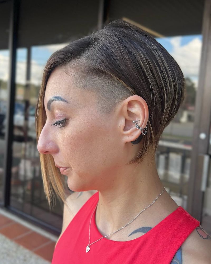 25. Asymmetrical Undercut Pixie Bob