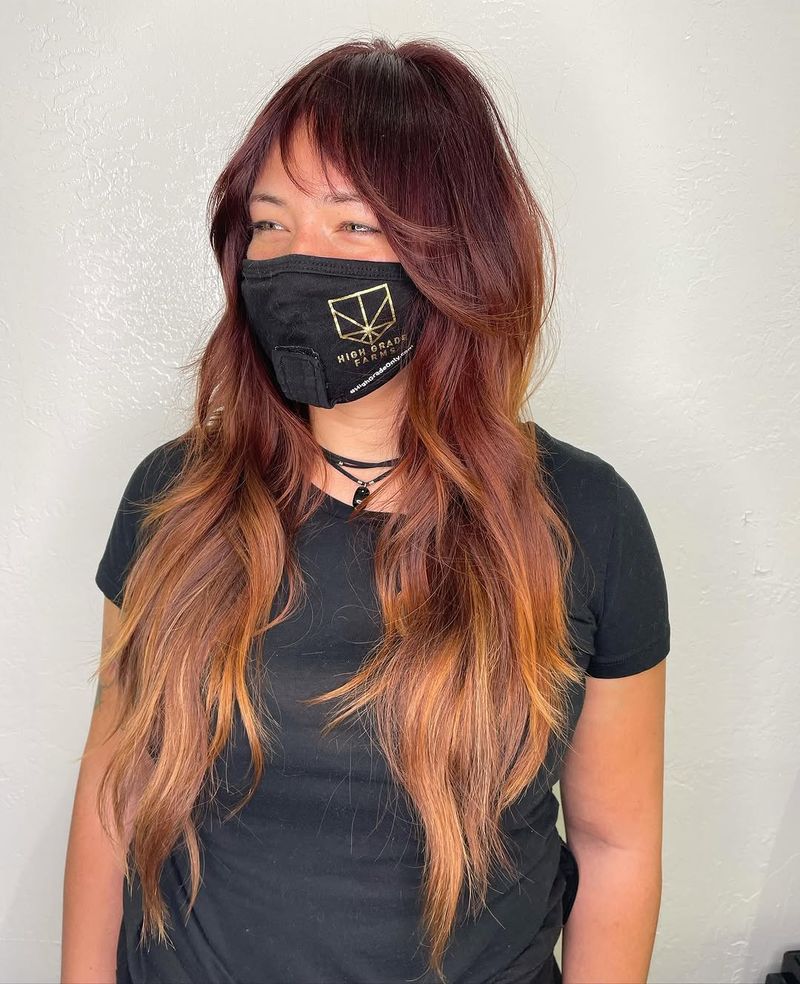 13. Auburn Shag with Copper Highlights