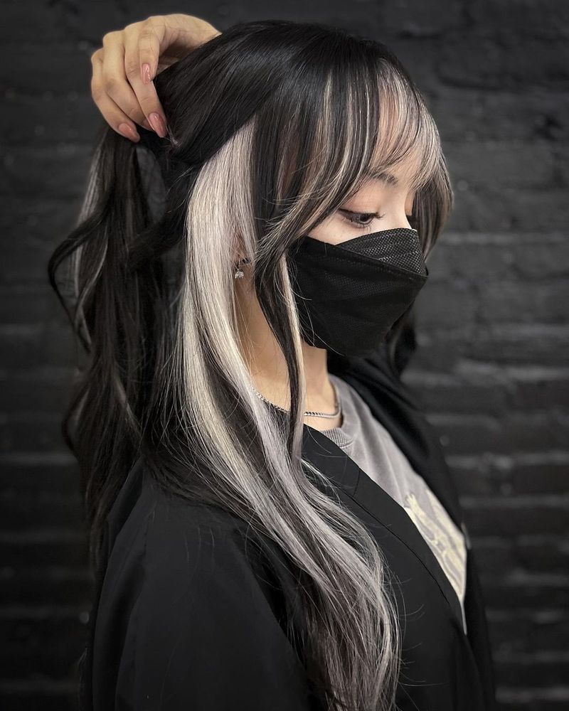 13. Black and Platinum Peekaboo Under-layer