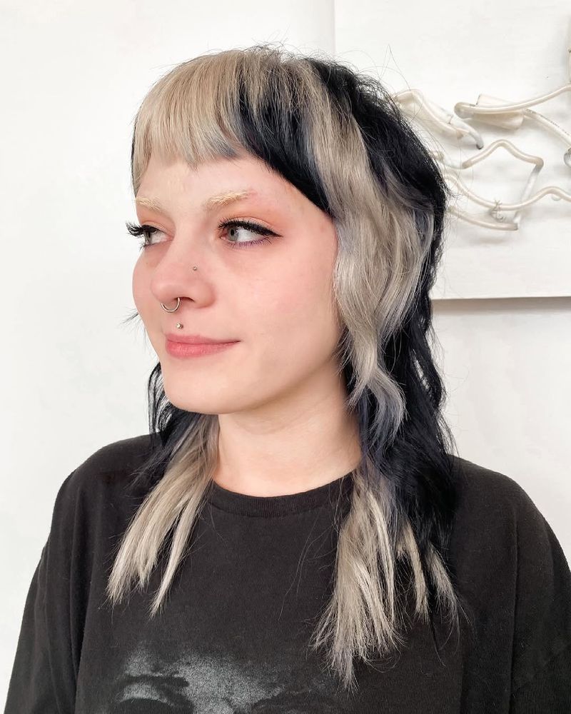 21. Bleached Micro Fringe Shag