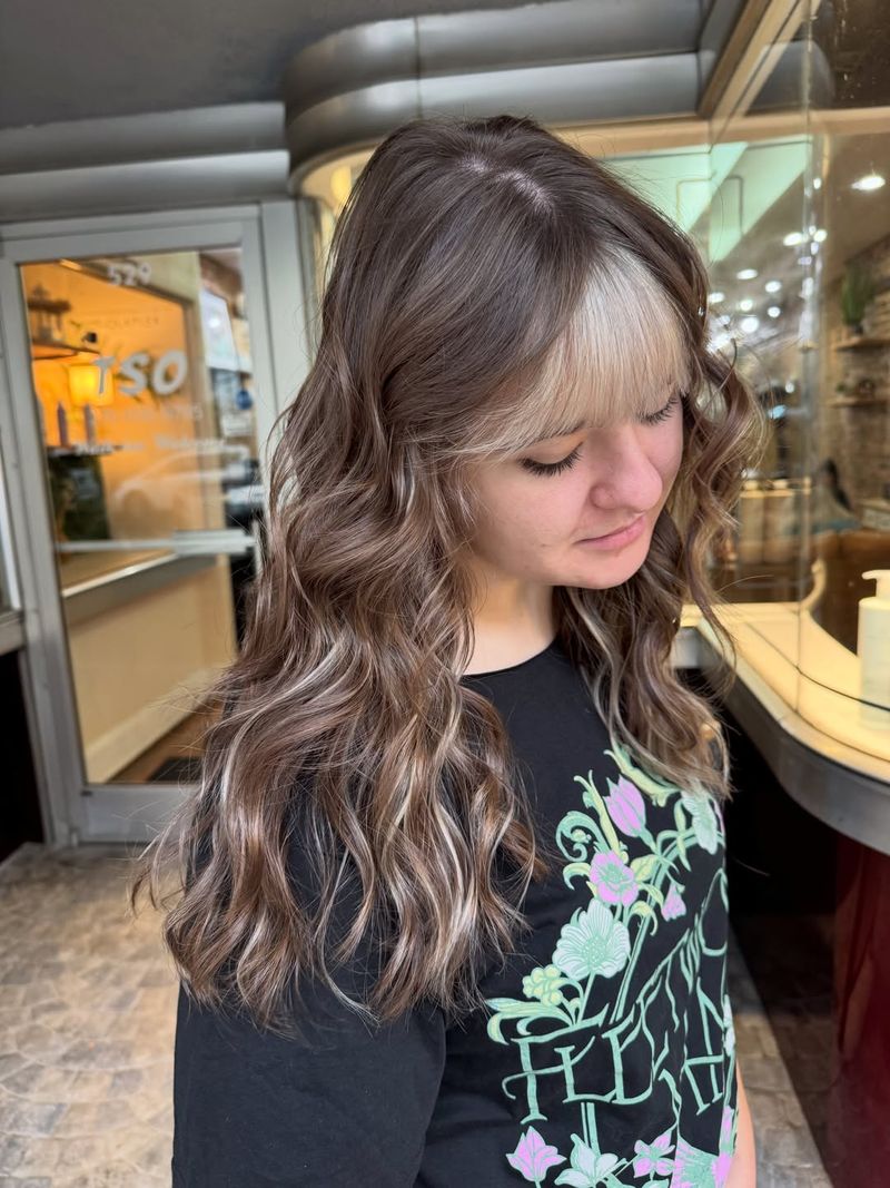 43. Blonde Fringe Peekaboo Highlights