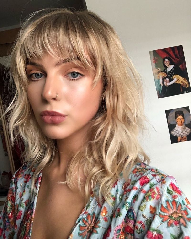 44. Blonde Shag with Heavy Fringe