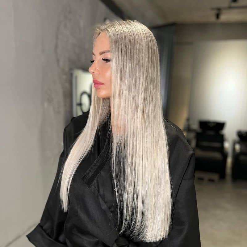 28. Bone-Straight Platinum Lengths