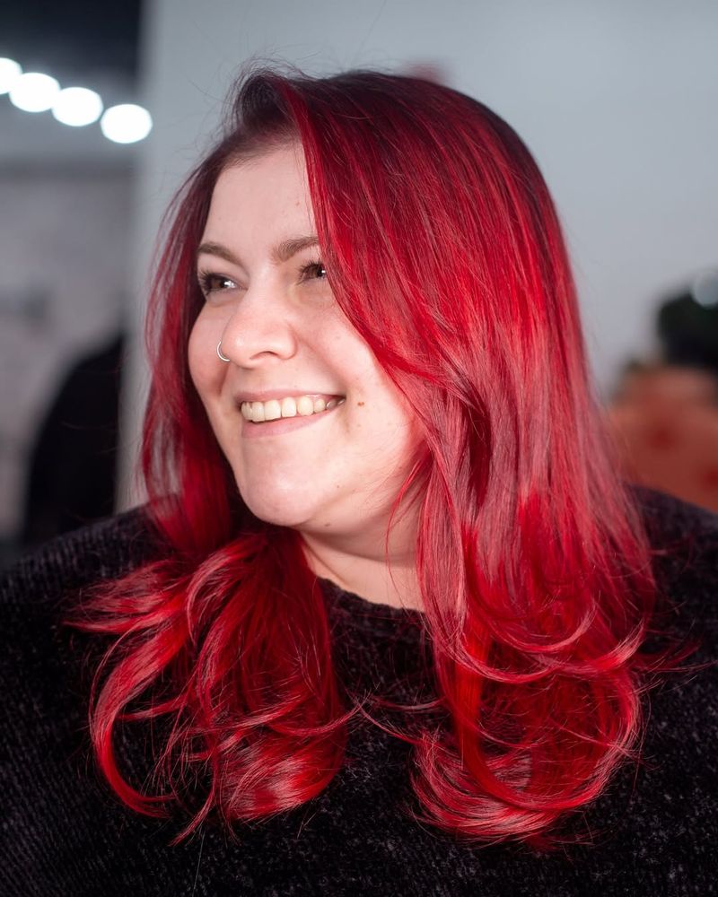 3. Bright Cherry Red Layers