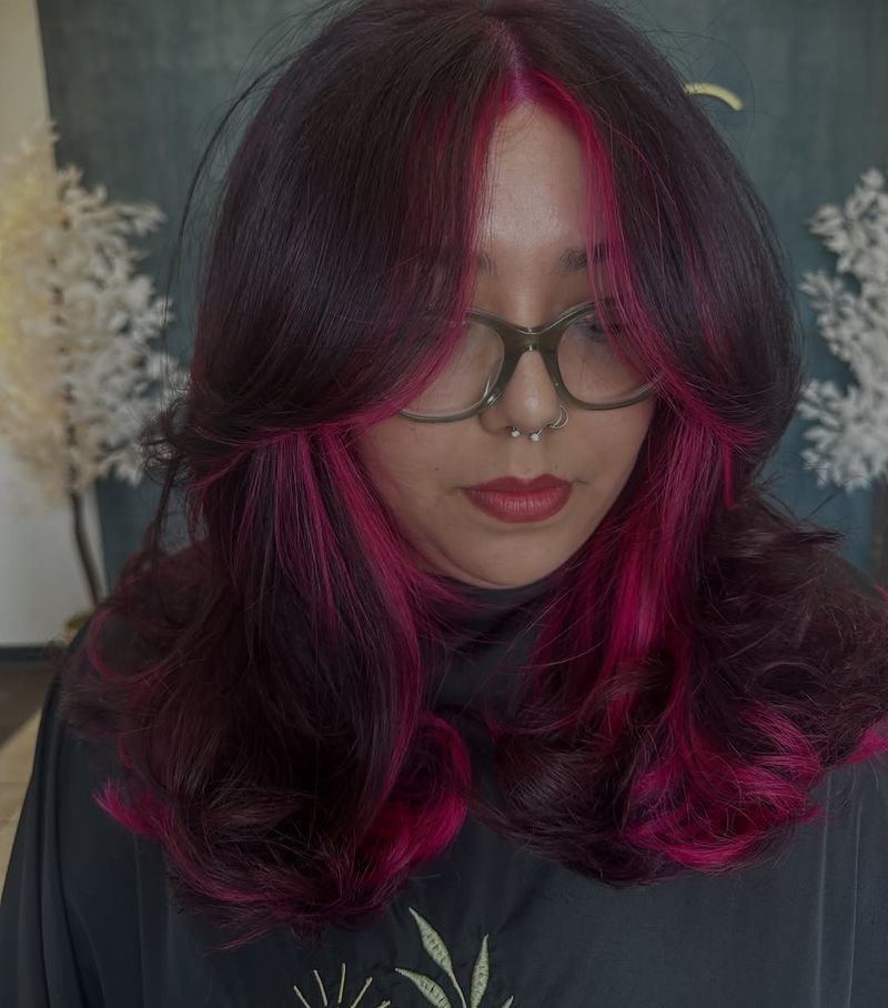 17. Burgundy Base with Magenta Money Pieces