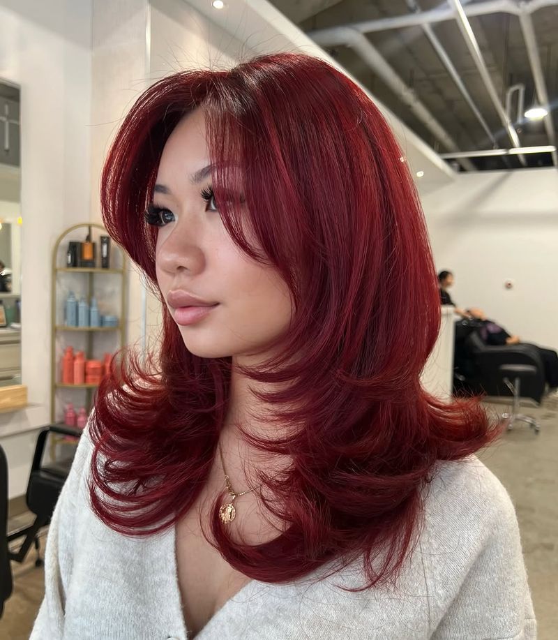 17. Burgundy Butterfly Layers