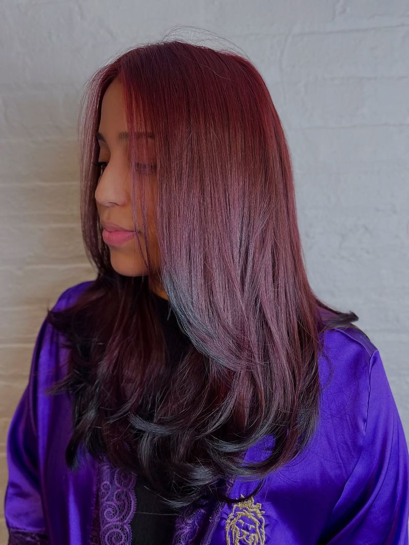 24. Burgundy and Black Peekaboo Layers