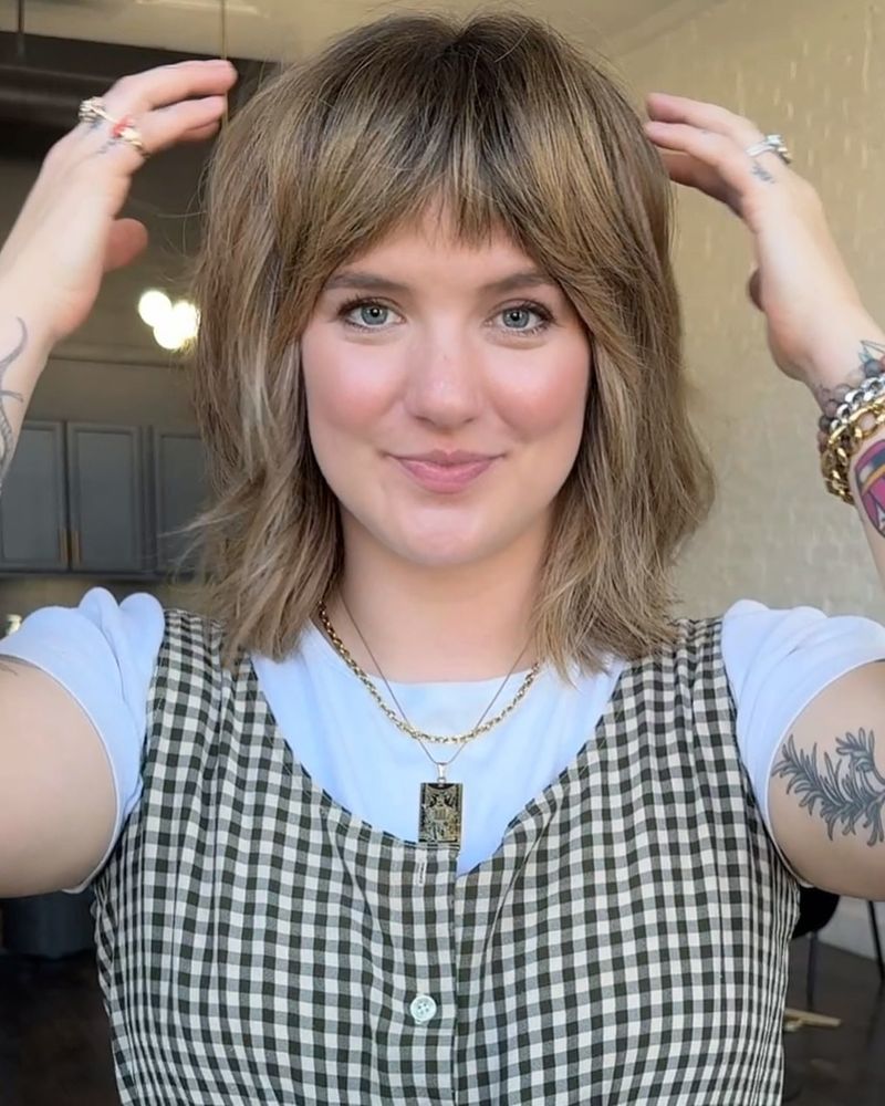 28. Butterscotch Shag with Micro Fringe