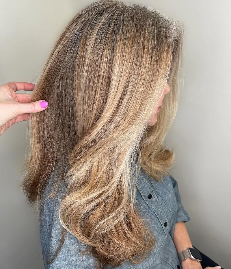 33. Caramel and Ash Ribbon Highlights