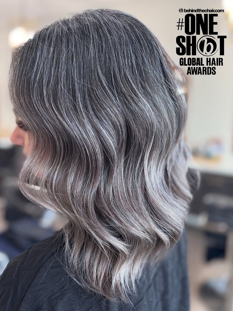 23. Charcoal and Silver Waves