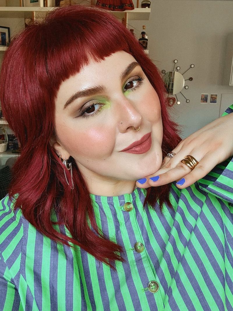 39. Cherry Red Micro Fringe