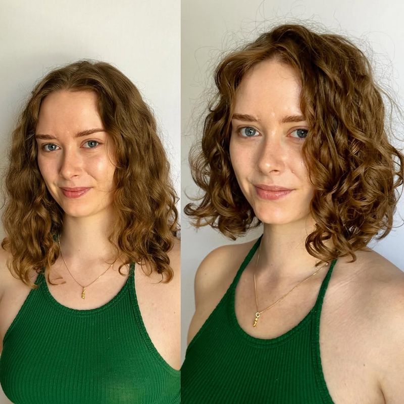 6. Chestnut Bounce with Side-Swept Volume