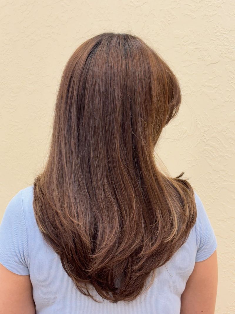 41. Chestnut V-Cut with Soft Layered Ends