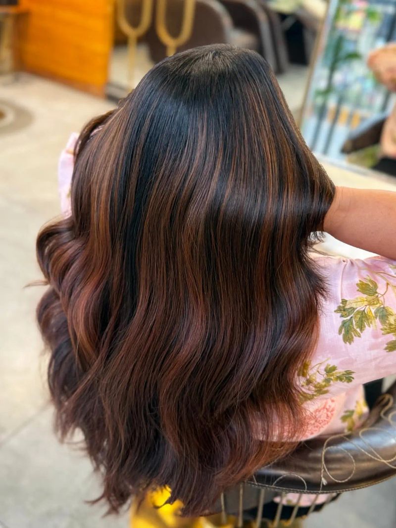 18. Chestnut and Spice Balayage