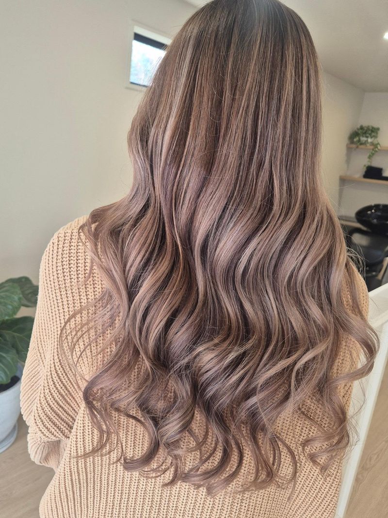 24. Cool-Toned Mushroom Brown Waves