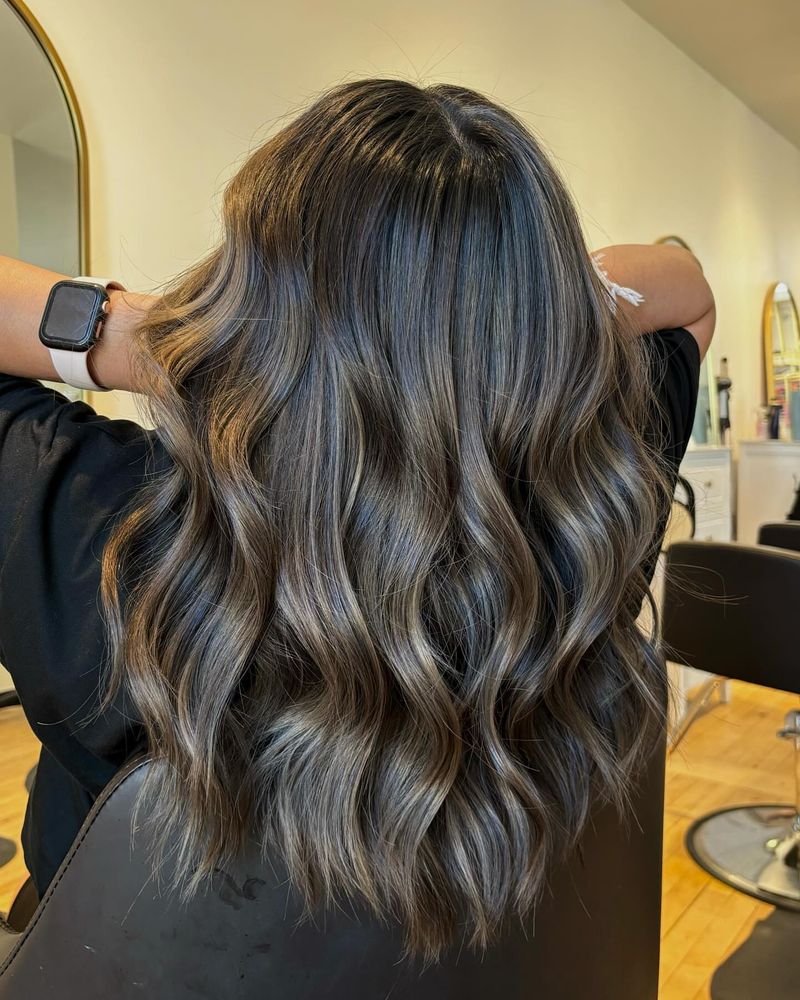 7. Cool-Toned Mushroom Brown Waves