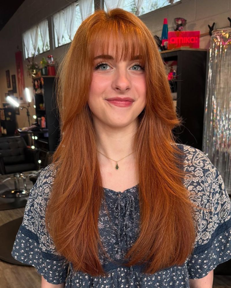 55. Copper Butterfly Layers with Feathered Fringe