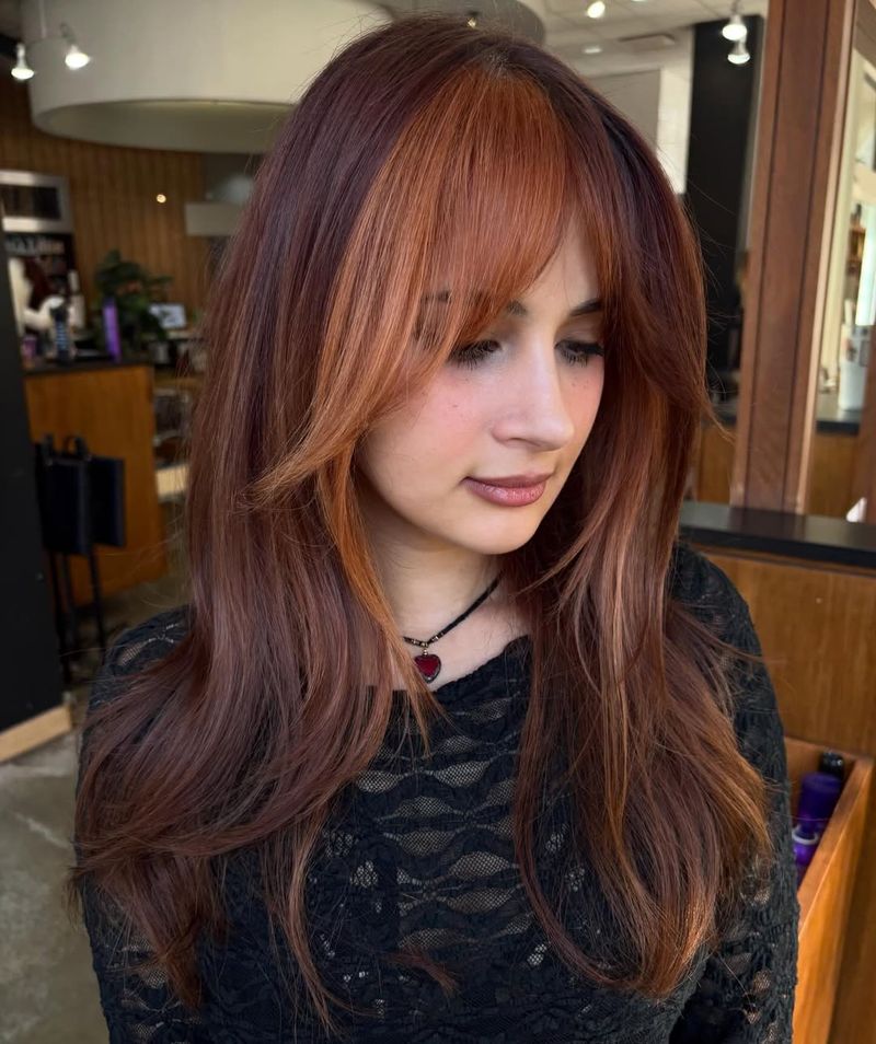 35. Copper Front Highlighted Auburn Layers