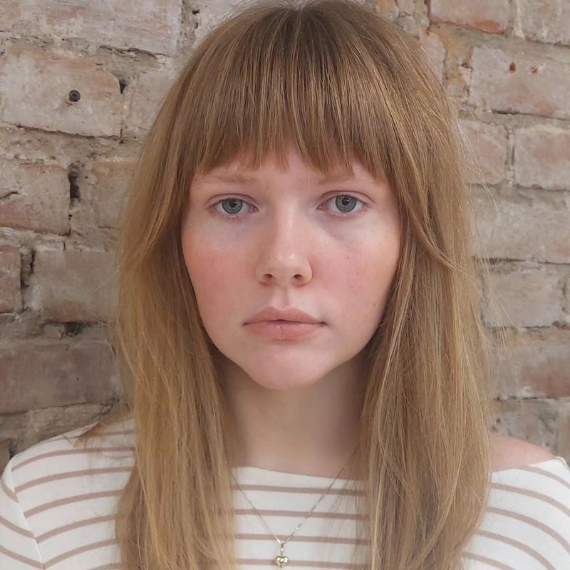 3. Copper Honey Long Shag with Piecey Fringe