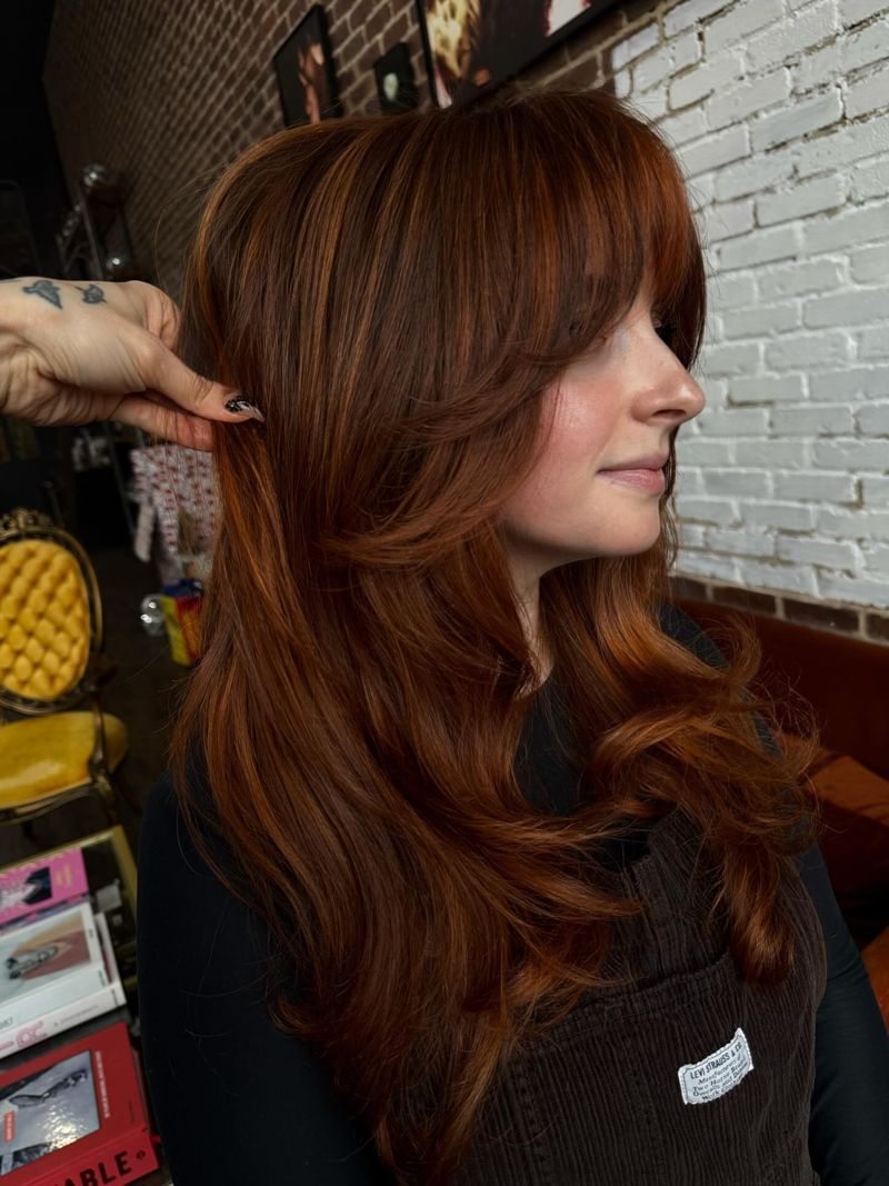 43. Copper Layers with Full Bangs