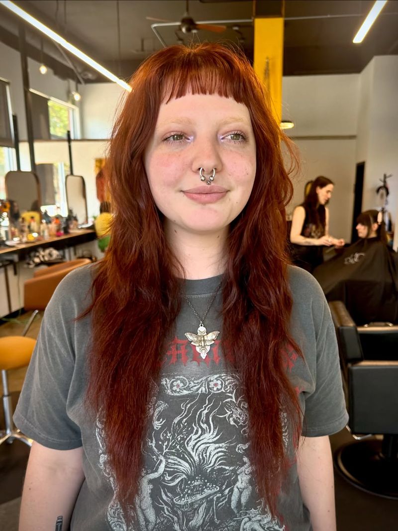 36. Copper Shag with Baby Bangs