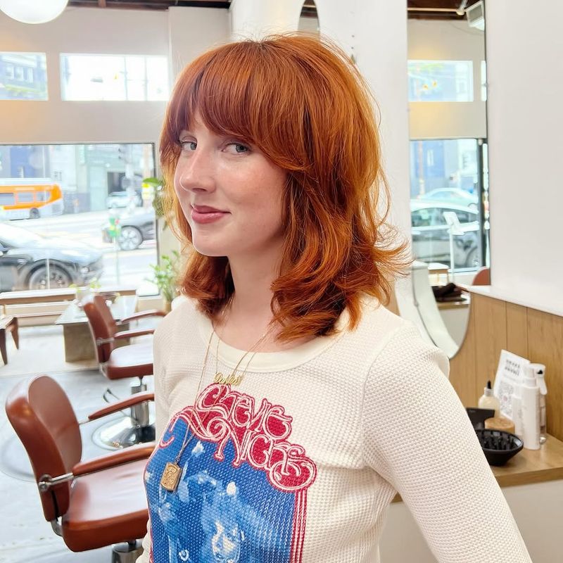 12. Copper Shag with Full Bangs