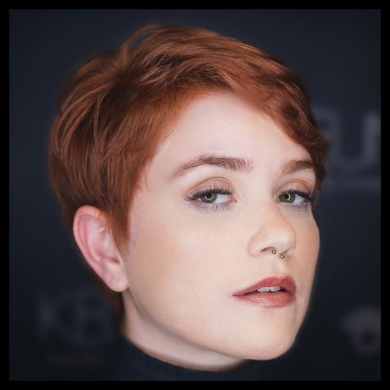 49. Copper Side-Swept Pixie
