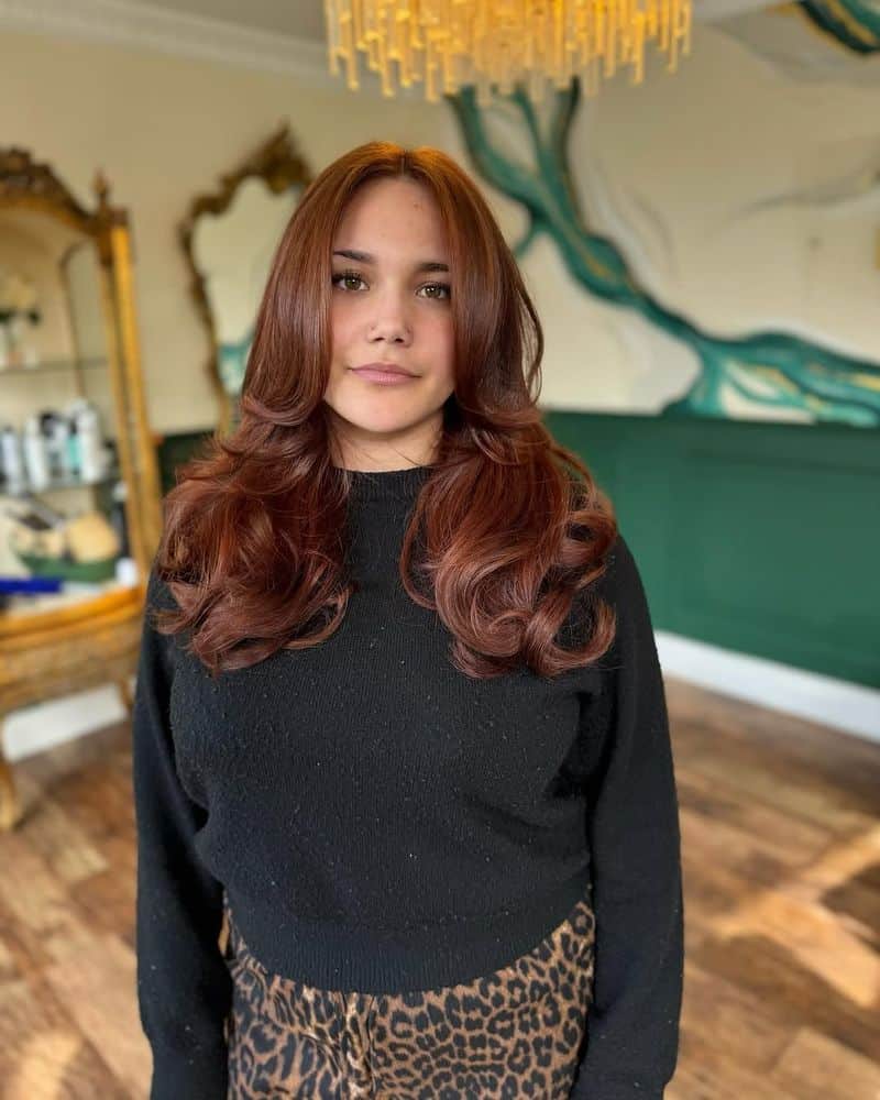 29. Copper Toned Blowout Layers