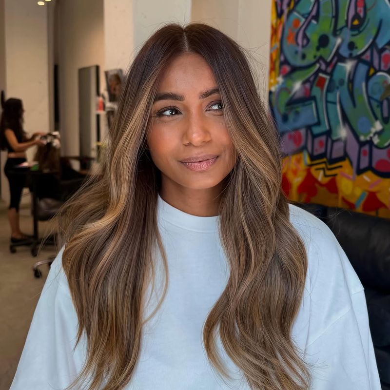 14. Creamy Chai Face-Framing Balayage