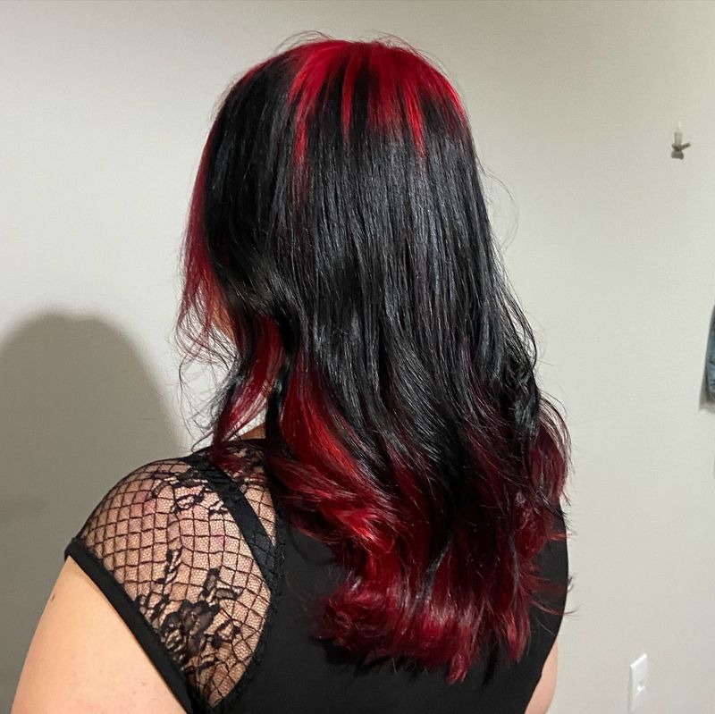 19. Crimson Crown Split and Dipped Ends