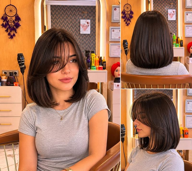 22. Curled-Under Bob with Wispy Fringe