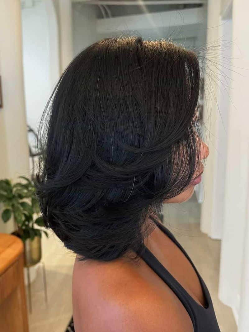 10. Curved Layered Bob