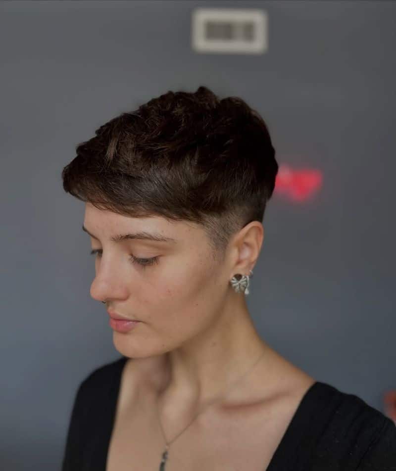 58. Dark Brown Undercut Crop