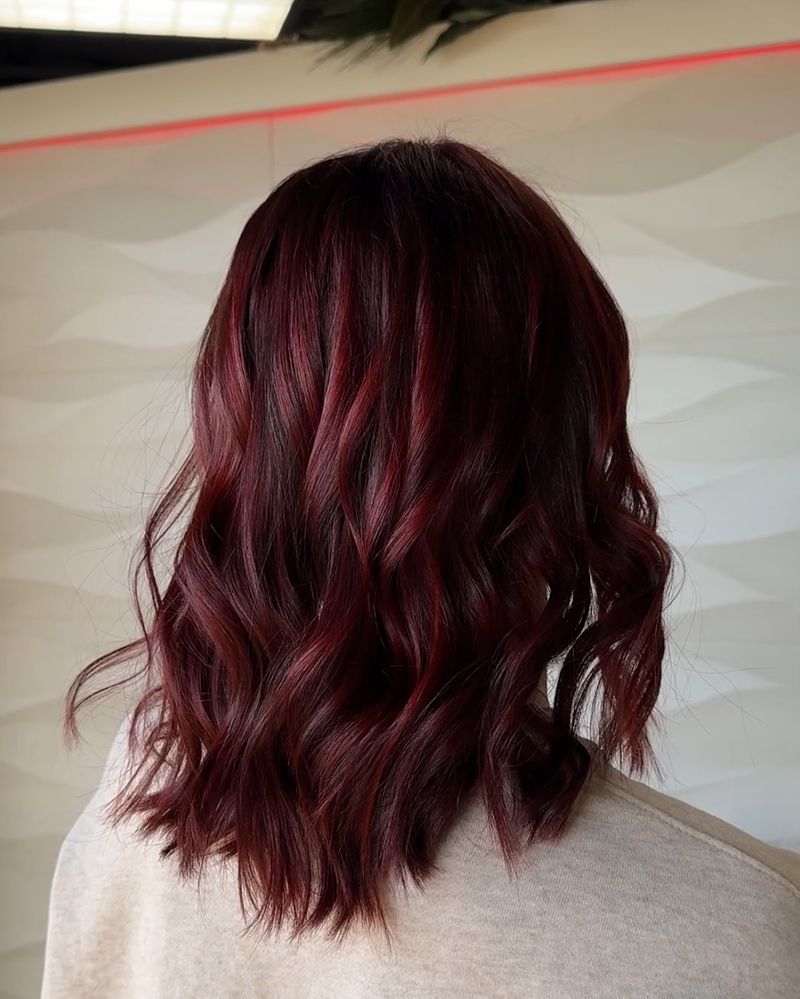 3. Dark Burgundy Waves