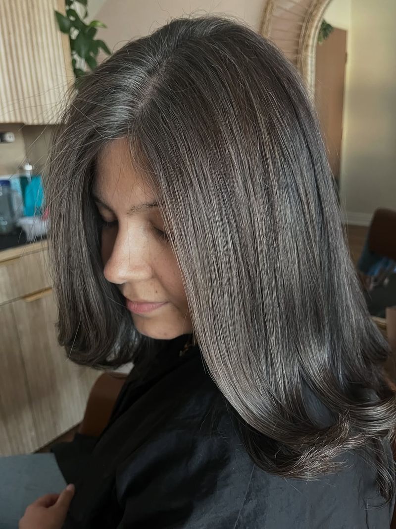 41. Dark Charcoal and Silver Highlights