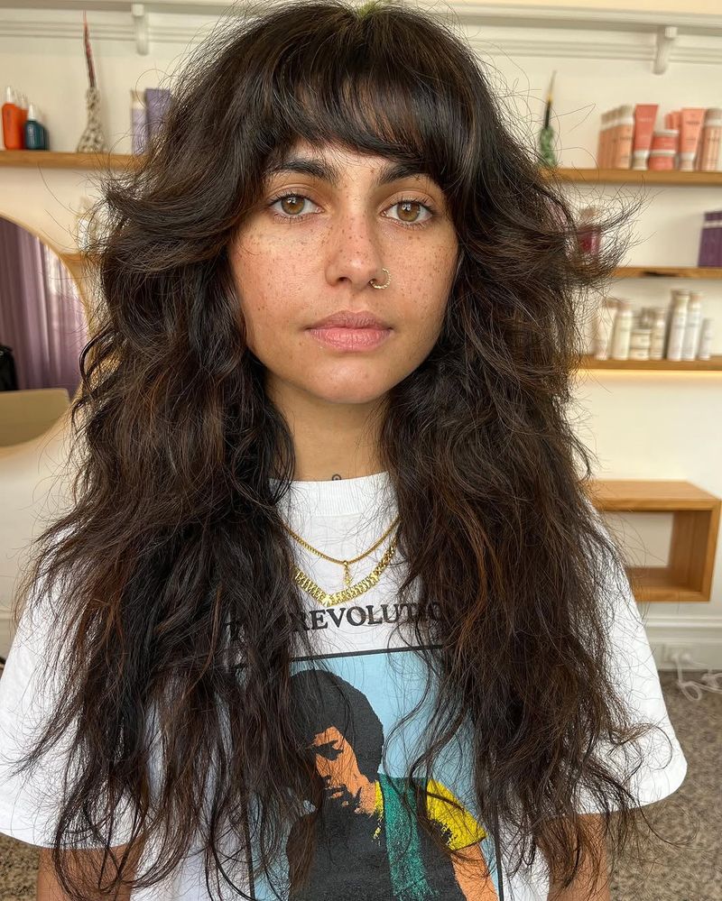 49. Dark Chocolate Waves with Heavy Fringe