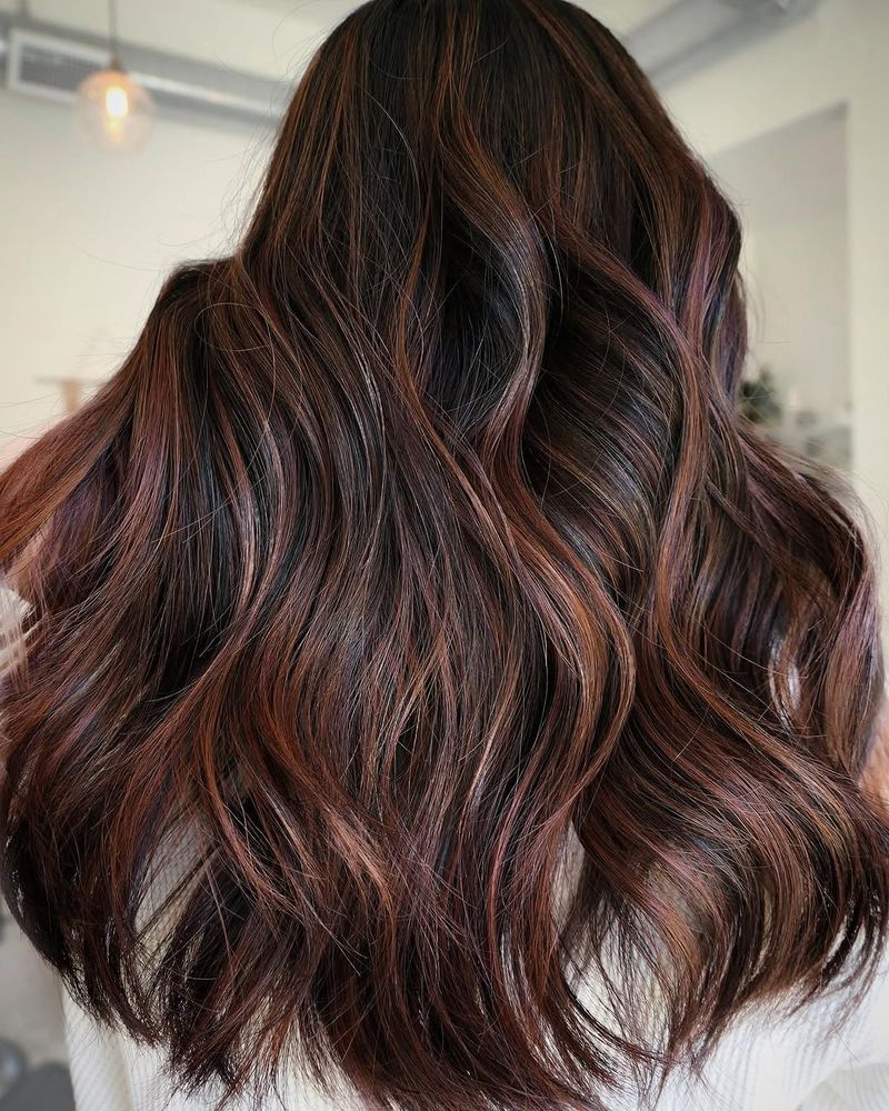 57. Dark Chocolate and Deep Auburn Waves