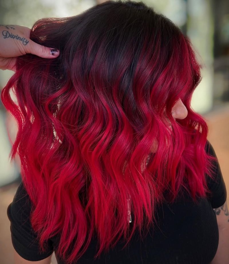 14. Dark Root Cherry Red Melt