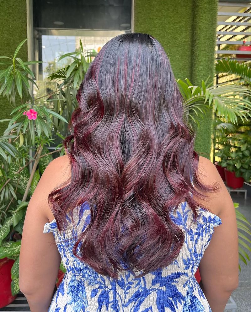 32. Dark Roots with Cherry Highlights