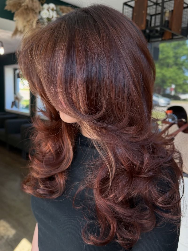 36. Deep Auburn Layered Blowout
