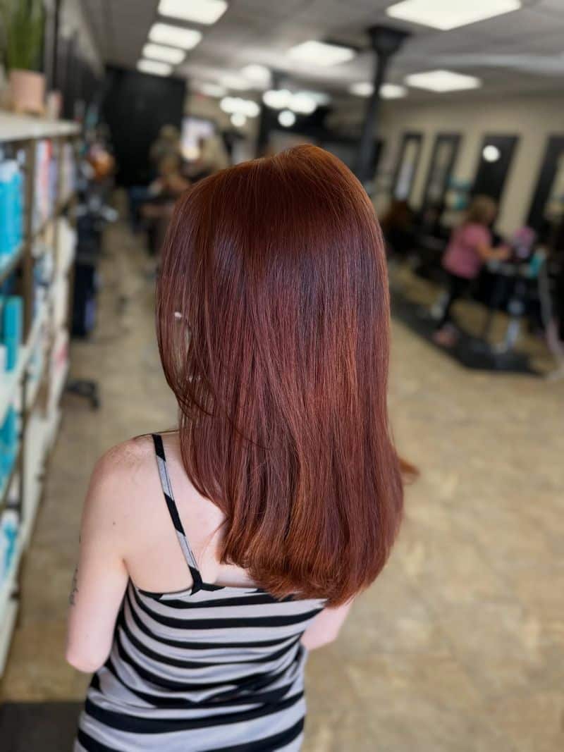 4. Deep Auburn Silk Layers
