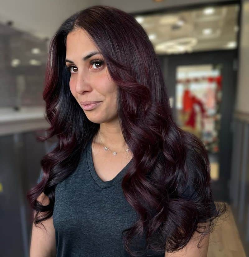 8. Deep Black Cherry Waves