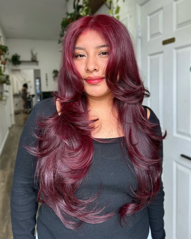 13. Deep Burgundy Butterfly Layers