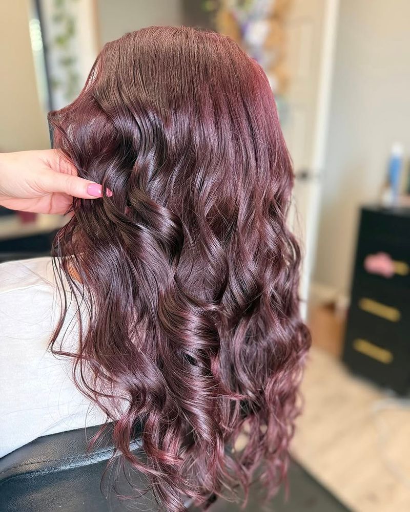 33. Deep Burgundy Curls