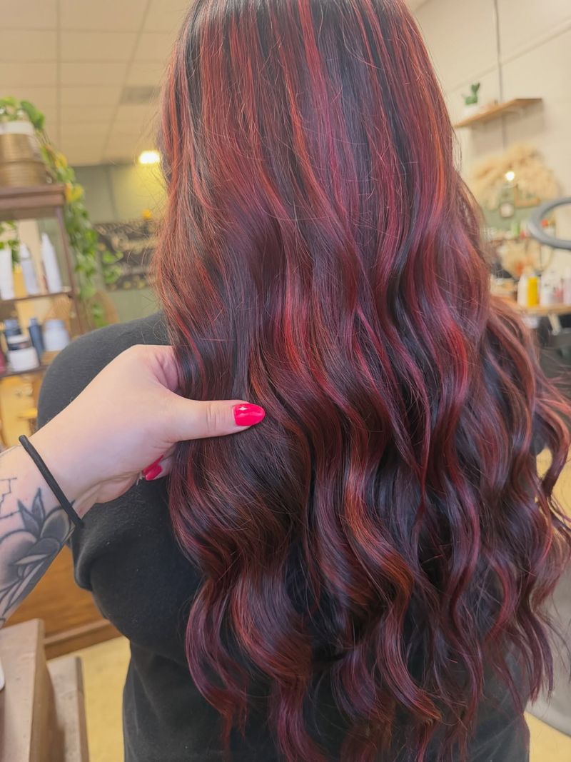 15. Deep Burgundy Highlights