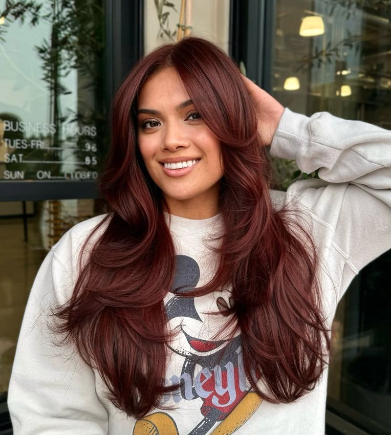 33. Deep Burgundy Layers