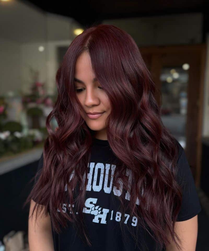9. Deep Burgundy Red Waves