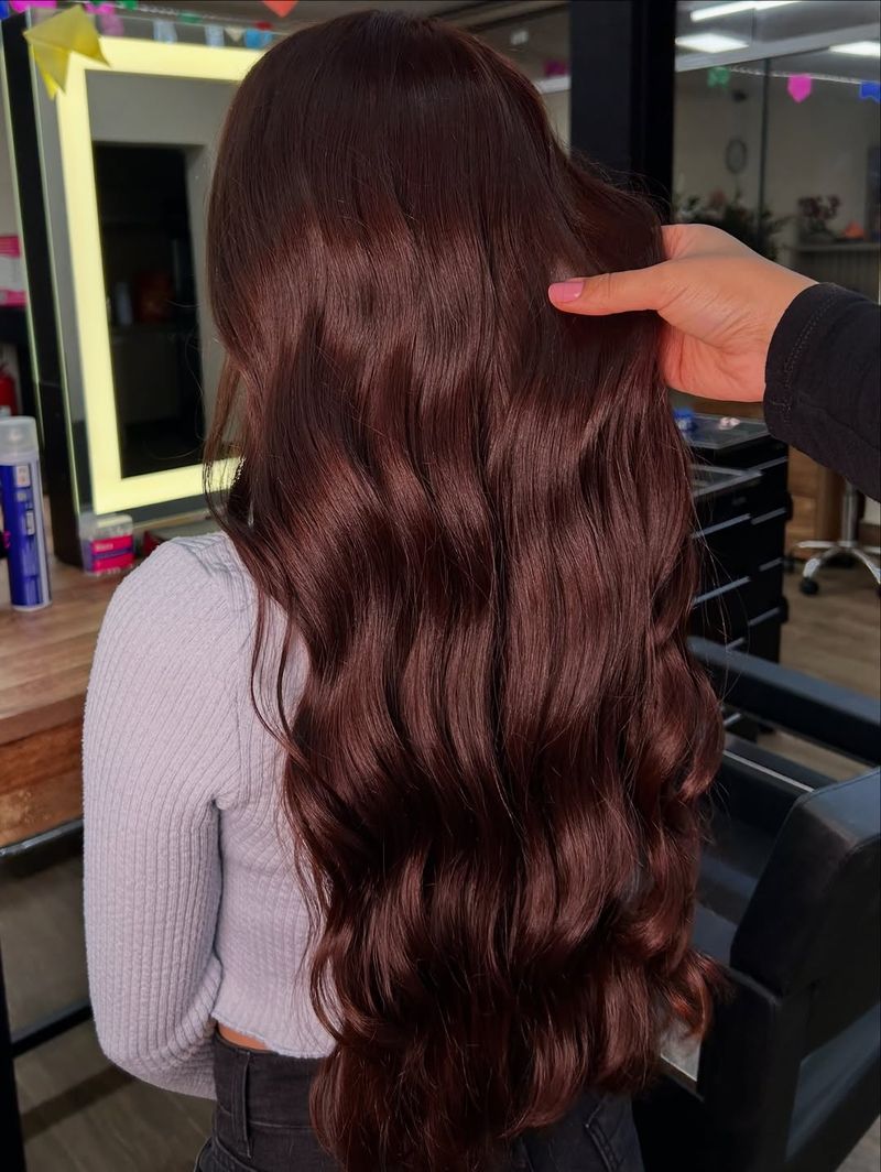 15. Deep Burgundy Velvet Waves