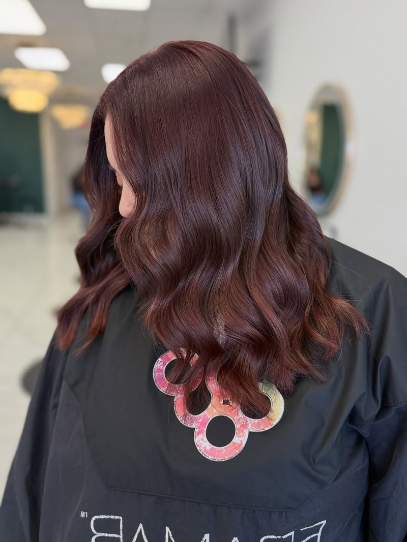 7. Deep Burgundy Waves