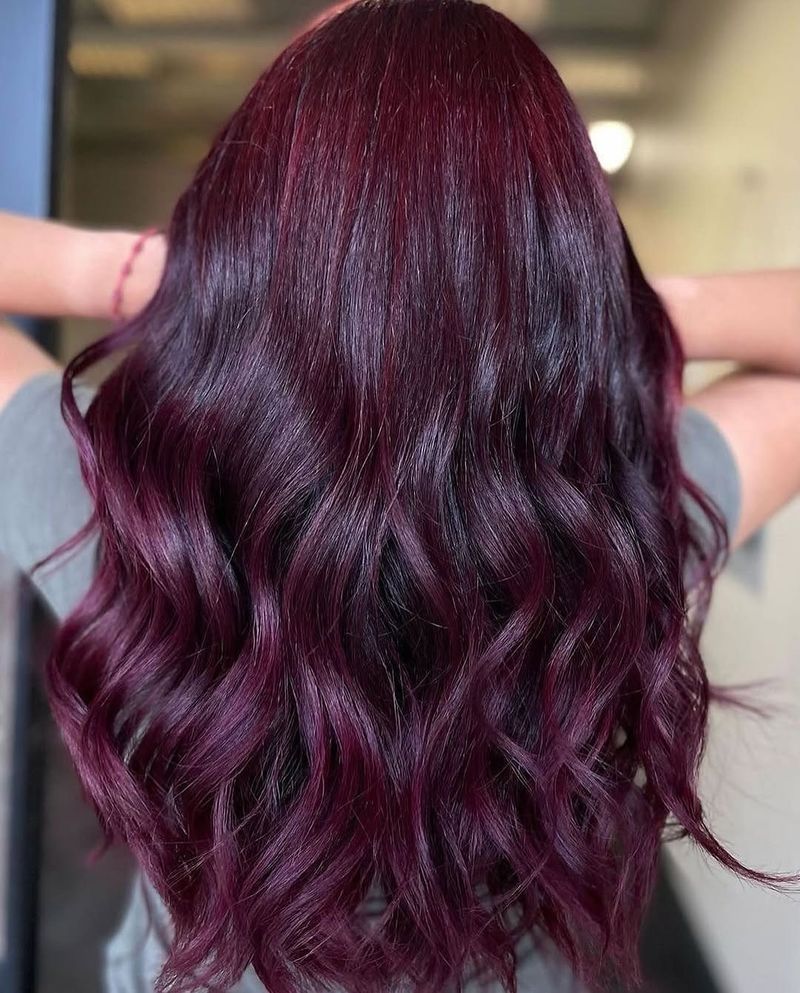 22. Deep Burgundy Waves